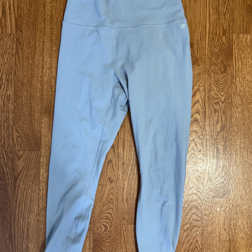 Size L Fabletics Light Blue Leggings 7/8